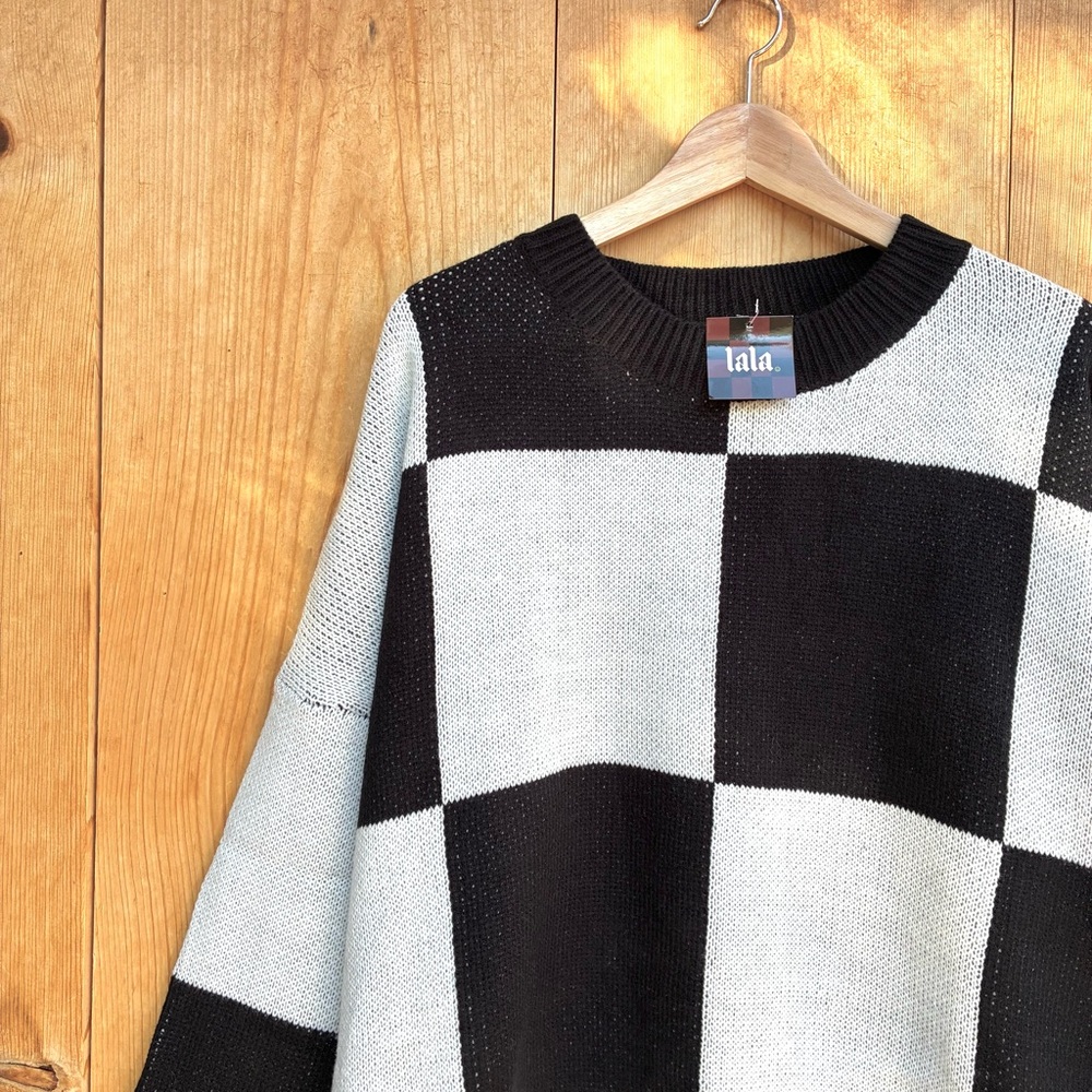 Lala NWT Colorblock Sweater Dress Sz L/XL - Picture 5 of 8